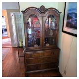 Vintage lighted china cabinet