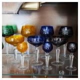 Vintage crystal wine glasses, vases, cruet and more
