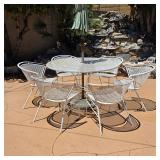 Salterini mid century wrought iron patio furniture set