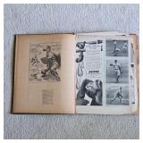 1940s 1950s sports scrapbook, baseball, basketball, football