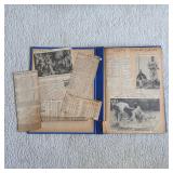 1940s 1950s sports scrapbook, baseball, basketball, football