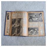 1940s 1950s sports scrapbook, baseball, basketball, football