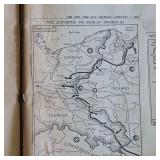 1940s World War II scrapbook, news clippings, pictures