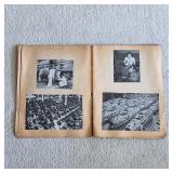 1940s World War II scrapbook, news clippings, pictures