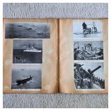 1940s World War II scrapbook, news clippings, pictures