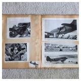 1940s World War II scrapbook, news clippings, pictures