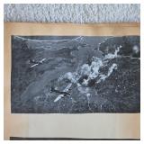 1940s World War II scrapbook, news clippings, pictures