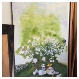 Sliding closet doors custom painted with Brambly Hedge mice