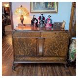 Antique tiger oak sideboard buffet