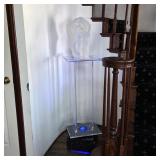 Frederick Elliott Hart "Reflections" Lucite sculpture on lit acrylic rotating stand