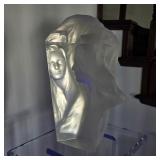 Frederick Elliott Hart "Reflections" Lucite sculpture on lit acrylic rotating stand