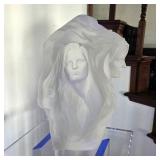 Frederick Elliott Hart "Reflections" Lucite sculpture on lit acrylic rotating stand