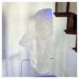 Frederick Elliott Hart "Reflections" Lucite sculpture on lit acrylic rotating stand