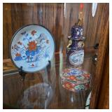 Imari vases, bowls, and plates