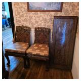 Additional chairs and leaf for ornate carved Chinese dining table