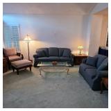 La-Z-Boy sofa and loveseat, Ethan Allen chair with ottoman