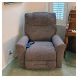 La-Z-Boy power reclining chair with massage and heat