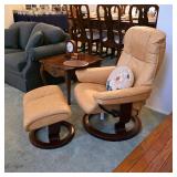 Vintage Ekornes Stressless chair with ottoman