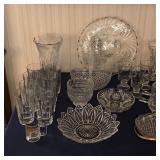 Vintage crystal and glass