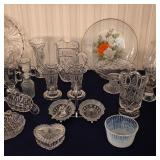 Vintage crystal and glass