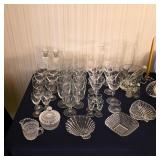 Vintage crystal and glass