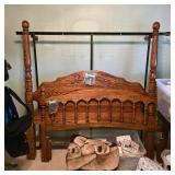 Queen size bed frames and solid wood headboards