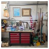 Tool box with workbench top