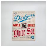 1959 World Series baseball program, Game #3, Dodgers vs. White Sox, includes ticket stubs