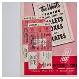 1959 World Series baseball program, Game #3, Dodgers vs. White Sox, includes ticket stubs