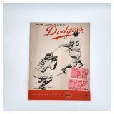 1959 Los Angeles Dodgers baseball program with ticket stubs