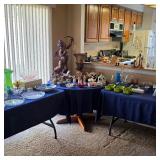 Cherub sculpture, urn vase, vintage glass and crystal, Willow Tree angels, Kaleidoscope music box