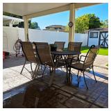 Patio dining table with chairs