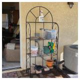 Folding metal rack