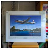 "Seven Seas to Rio," by artist Mike Machat, depicting a Douglas DC-7C airliner