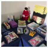 Crafting supplies, books, and magazines