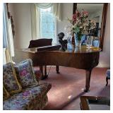 Gorgeous Wurlitzer G-461 grand piano in polished walnut