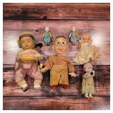 Antique dolls, including a 1939 Bashful from Snow White and the Seven Dwarfs 