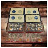 Uncirculated mint coin sets and Eisenhower silver dollars