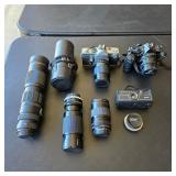 Vintage cameras and lenses