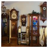 A concentrated grouping of Tiffany-style lighting, with multiple examples presented together.