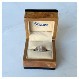 Stauer gold and diamond ring