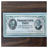 1912 Theodore Roosevelt Progressive Party Campaign Certificate (Bull Moose)
