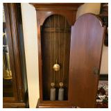 18th century long case grandfather clock from London, beautifully restored