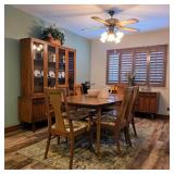 MCM mid century modern dining room furniture, including Kent Coffey Perspecta style pieces