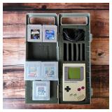 Nintendo Game Boy with games and carrying case