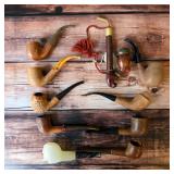 Collection of smoking pipes, including select collectible and auction-acquired pieces