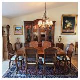 Stunning solid wood dining set, vintage china cabinet, 
