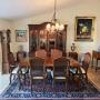 Stunning solid wood dining set, vintage china cabinet, 