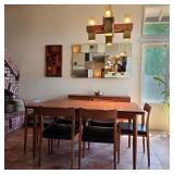 Danish teak dining table by Skovmand & Andersen / Moreddi, attributed to Kai Kristiansen, Set of six