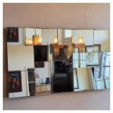 Neal Small "Slopes" vintage faceted mirror